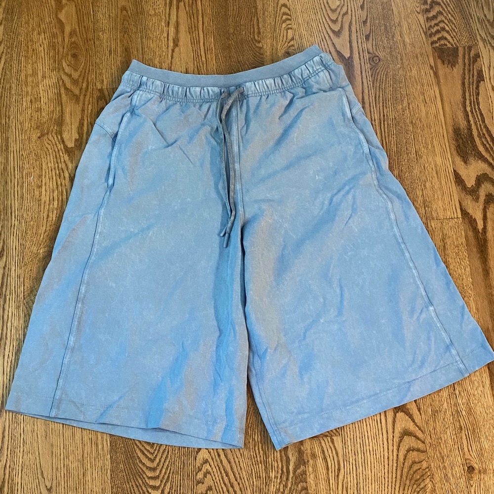 Lululemon size 8 Inner Glow W6AWMS Culottes washed chambray pull on minimalist